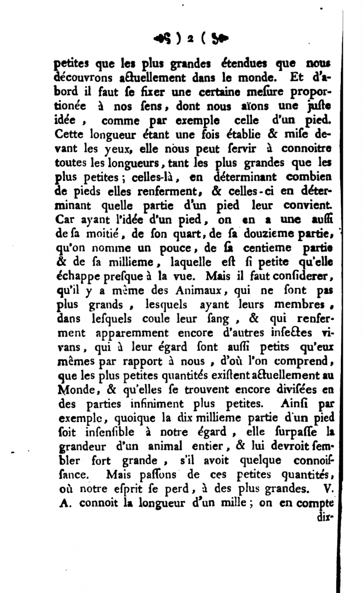 Second page of Letter 1 in Euler's Letters to a German Princess (1768).