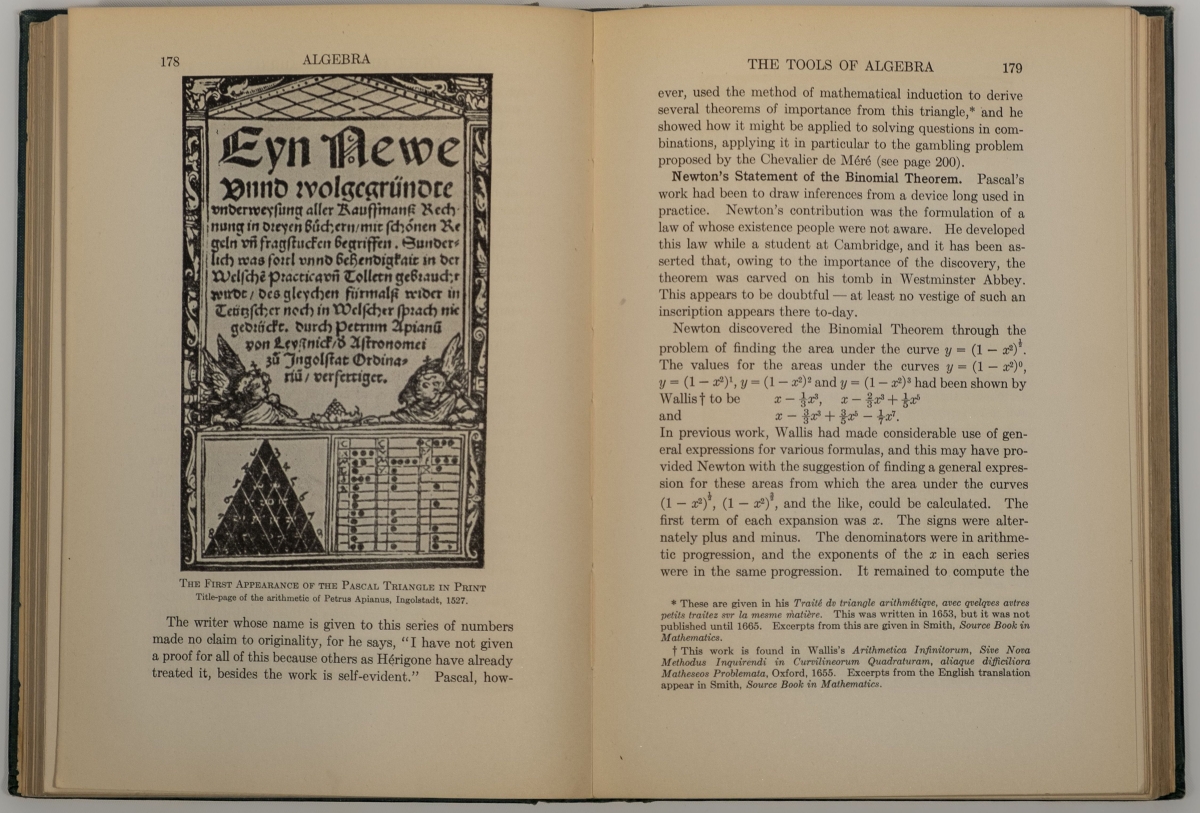 Reproduction of frontispiece from Peter Apian's 1527 Ein newe und wolgegründte underweisung aller Kauffmans Rechnung in dreien Büchern.