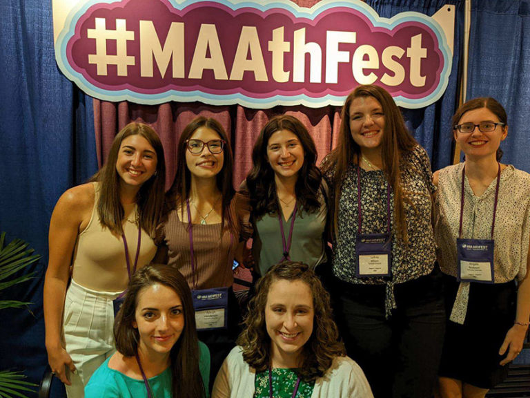 Converse University mathematics students at MathFest 2022.