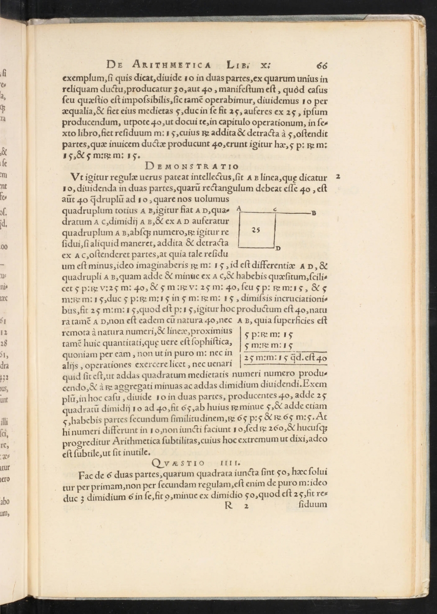 Page 66 from Cardano's 1545 Ars Magna.