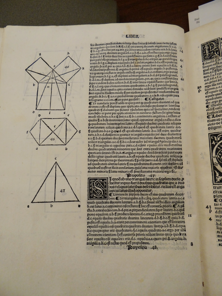 Diagrams for Proposition I.46 in Pacioli's Euclid.