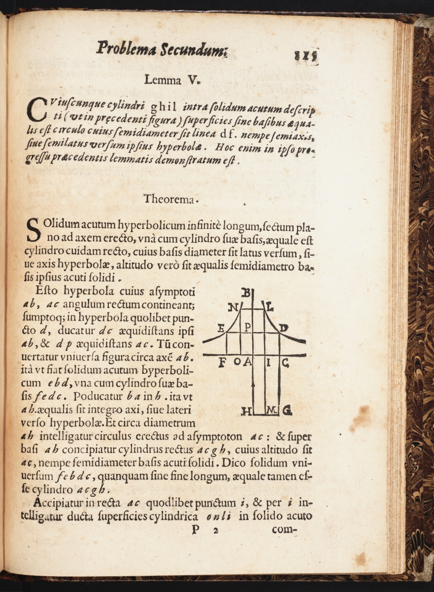 Torricelli's Trumpet in his 1644 Opera Geometrica.