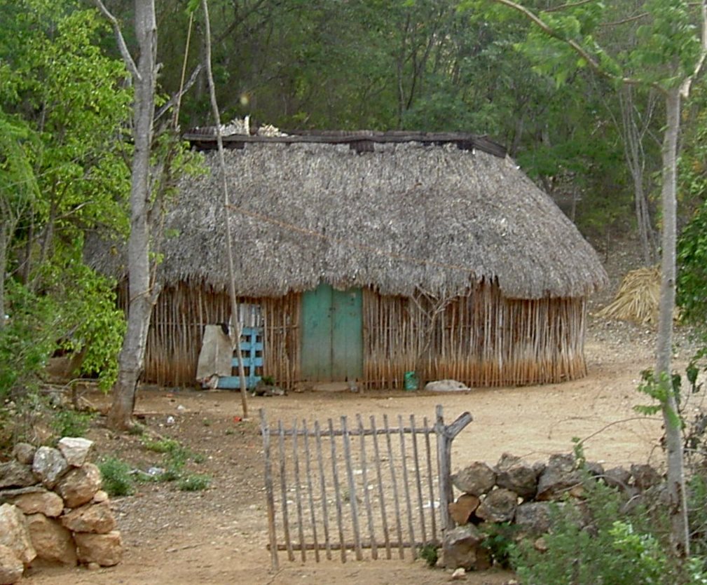 Casa maya en Yucatán, México.