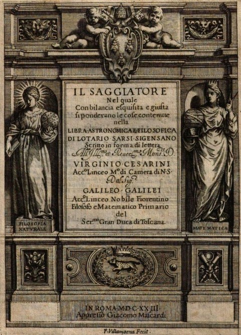 Title page of Galileo's Il Saggiatore