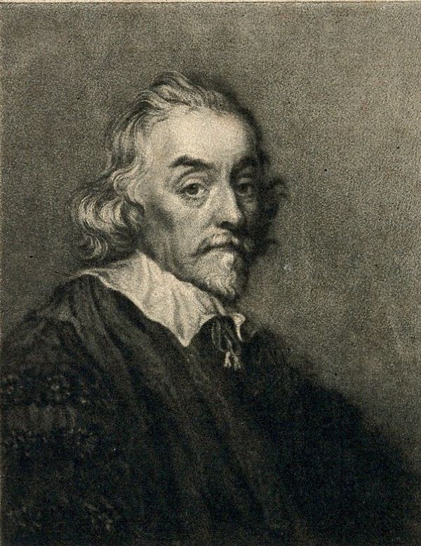 Mezzotint of William Harvey.