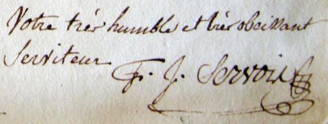 Servois signature Servois signature