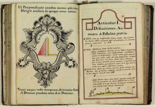 Discussion of perpendicular from Johann Baptist Roppelt's 1772 Geometria Theoretica et Practica.