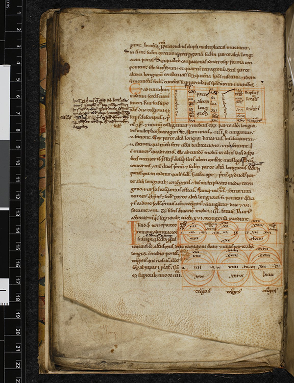 Folio 21v from a 12th century manuscript of De institutione arithmetica by Boethius