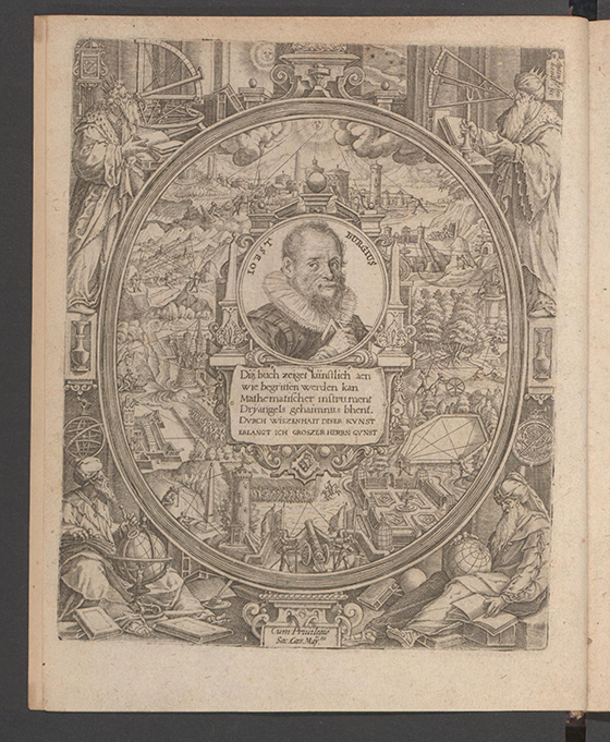 Frontispiece from Apollonius Cattus oder ... Geometriae by Benjamin Bramer and Jost Burgi, 1684