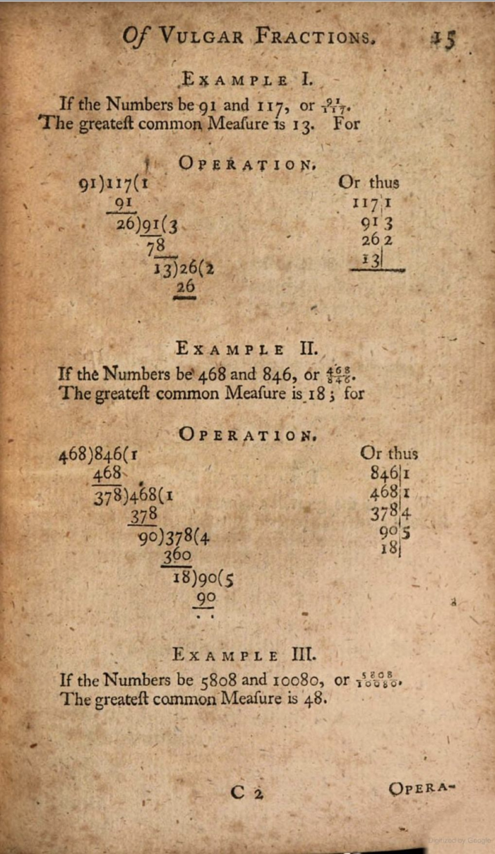 Page 15 from The Analyst, or an Introduction to the Mathematics, an anonymous textbook published in 1746.