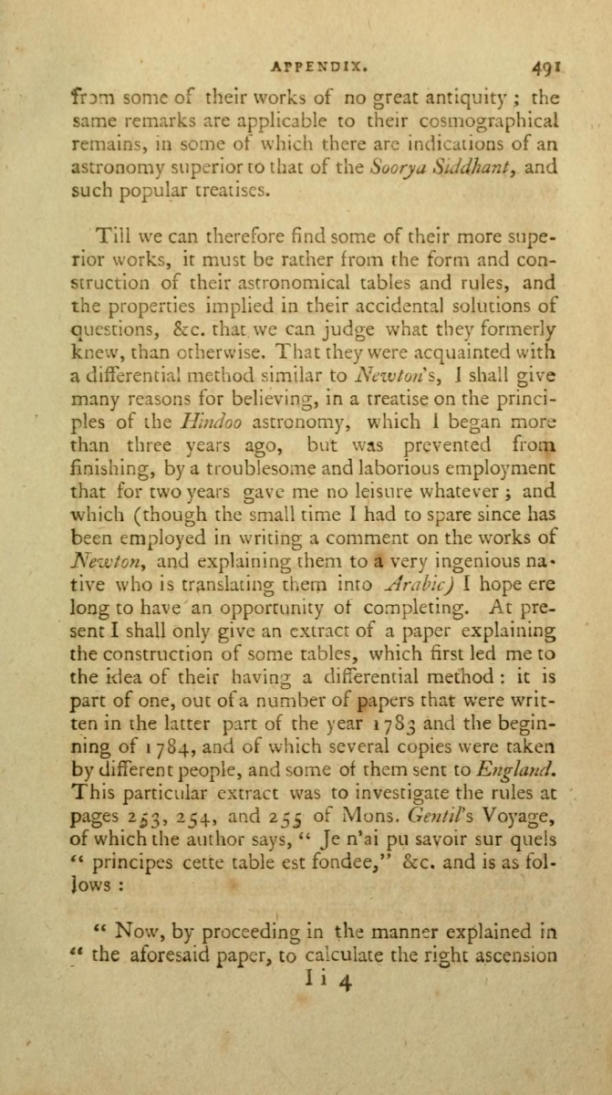 Fifth page of "A Proof that the Hindoos Had the Binomial Theorem."