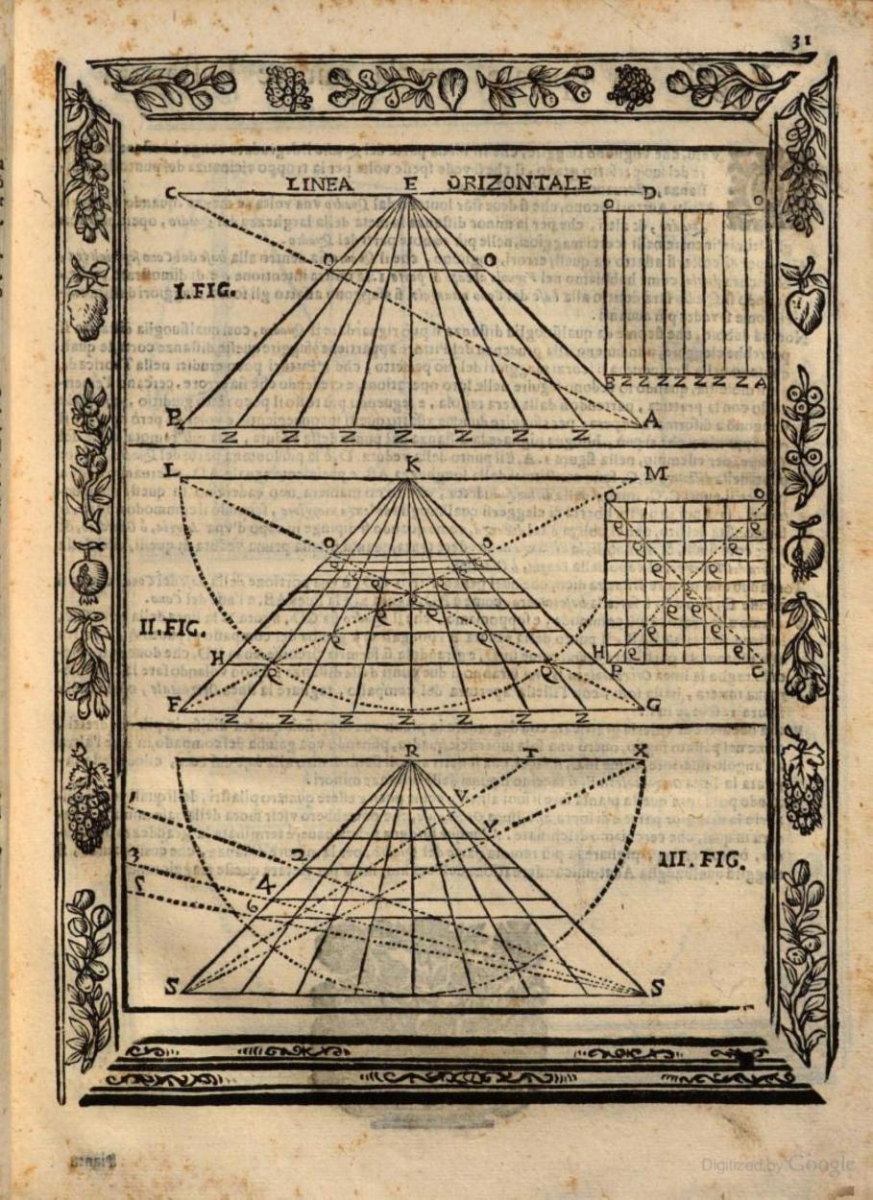 Page 31 from a 1683 printing of Giulio Troili’s Paradossi per pratticare la prospettiua senza saperla.