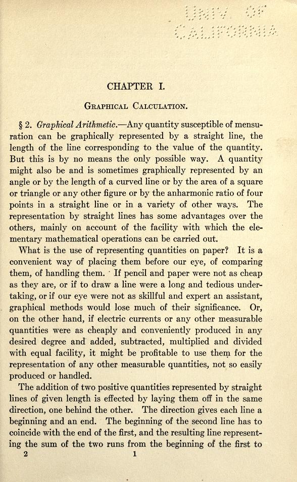 Page 1 from Carl Runge's 1912 Graphical Methods.