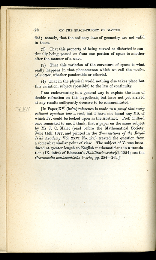 Page 22 of Mathematical Papers by William Clifford, 1882