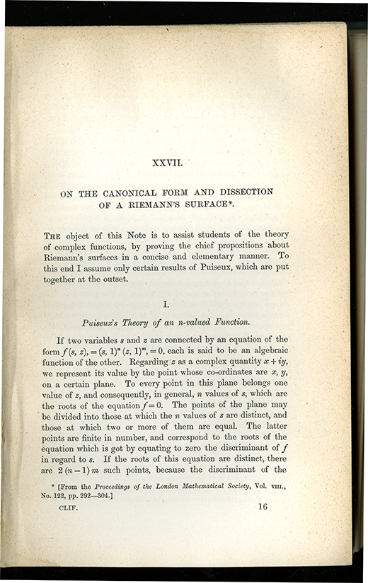 Page 241 of Mathematical Papers by William Clifford, 1882