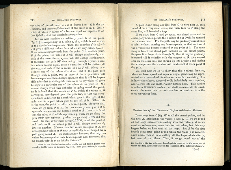 Pages 242 and 243 of Mathematical Papers by William Clifford, 1882