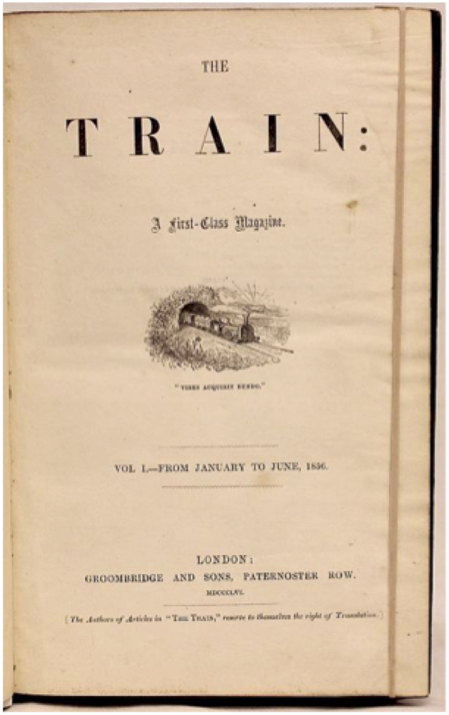 Title page for The Train (1856).