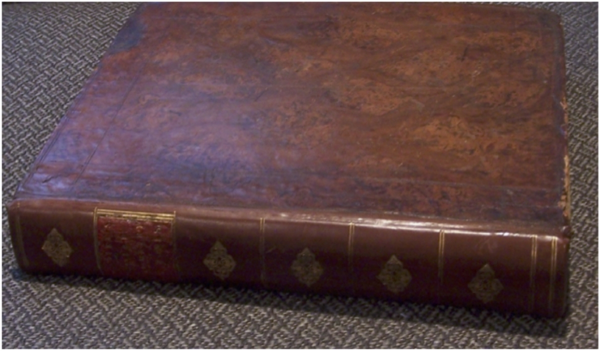 Tree calf binding of Cowley's Solid Geometry.