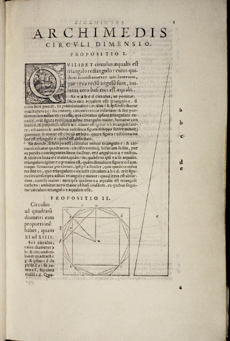 Folio 001r from Archimedis opera non nulla (The Complete Archimedes, 1558).