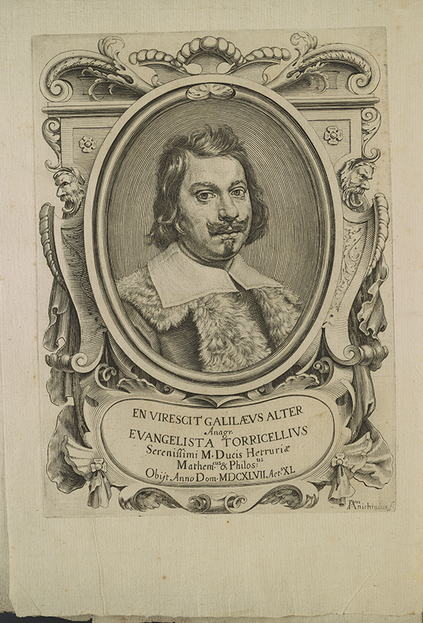 Frontispiece for Torricelli's Academic Lectures (published in 1715).