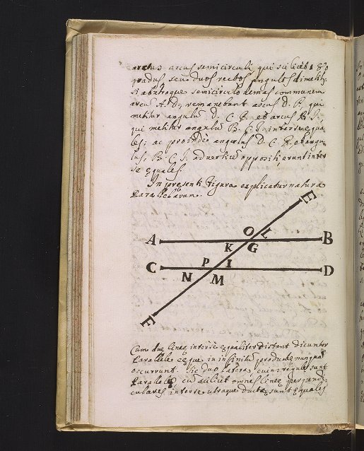 Alternating angles from Phisicae particularis cursus, student notes on Emmanuel Caranza's lectures.