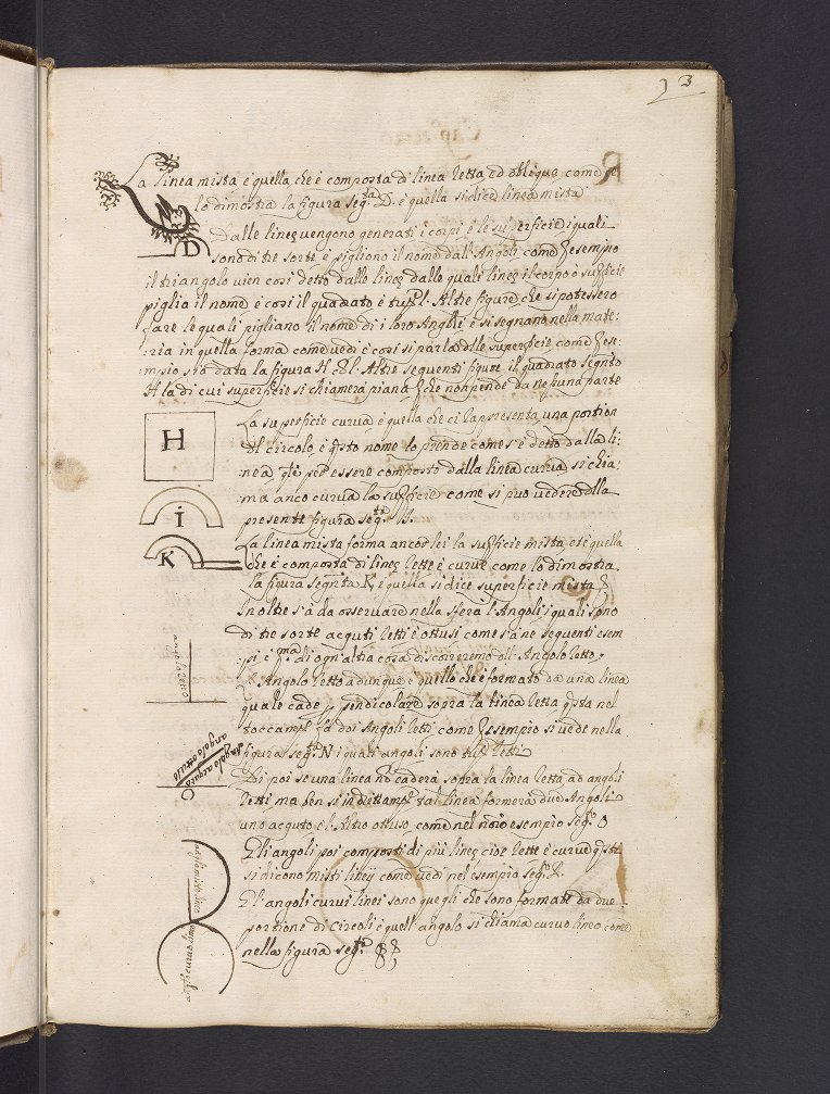 Folio from Luigi Maria Cagnacci's manuscript on astrology and mathematics, prepared after 1689.