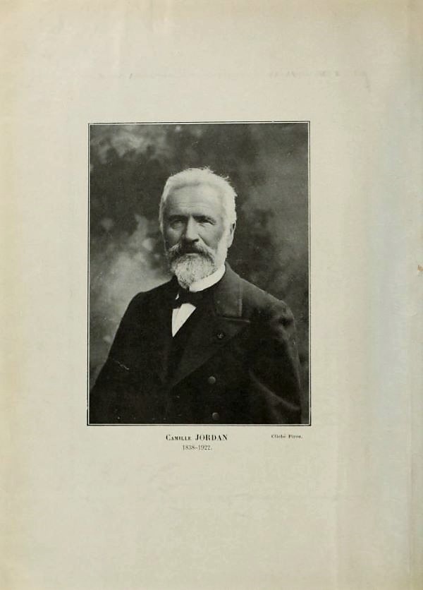 Photo of Camille Jordan from Volume 1, Series 9 of Journal de Mathématiques Pures et Appliquées, 1922