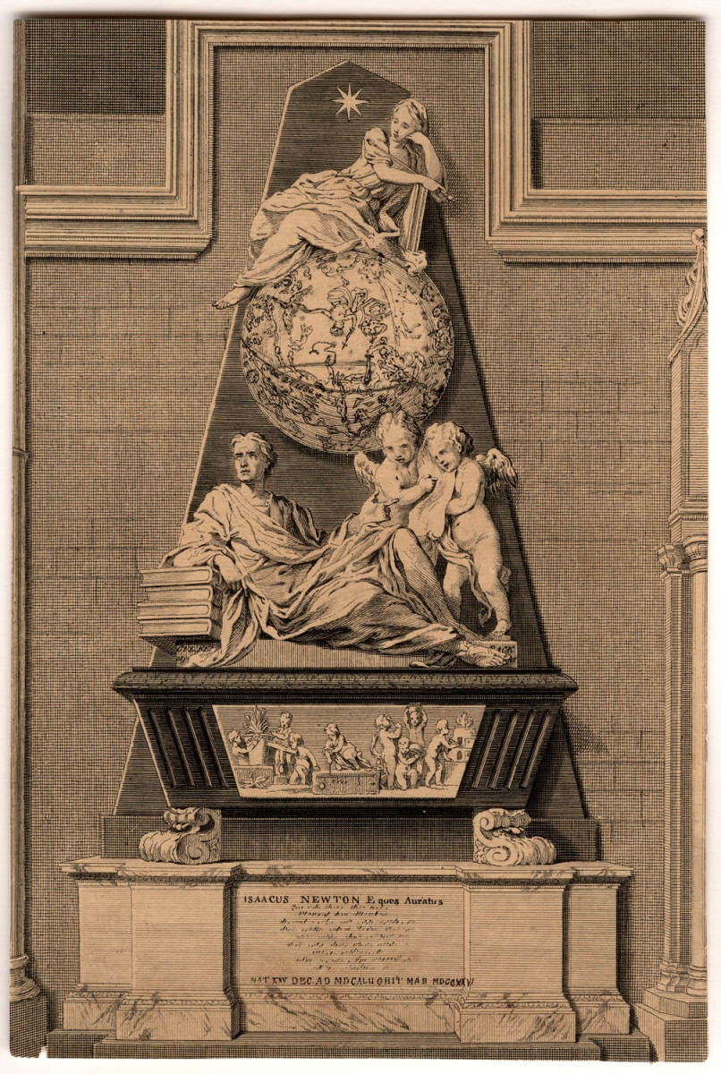 Monument to Isaac Newton by Benjamin Cole.